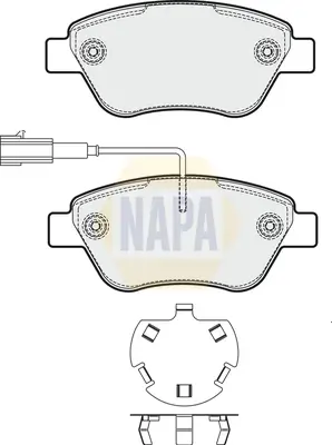Bremsbelagsatz, Scheibenbremse Vorderachse NAPA NBP1030
