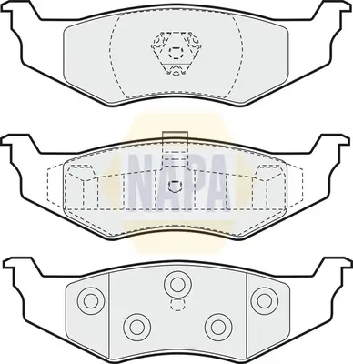 Bremsbelagsatz, Scheibenbremse Hinterachse NAPA NBP1070 Bild Bremsbelagsatz, Scheibenbremse Hinterachse NAPA NBP1070