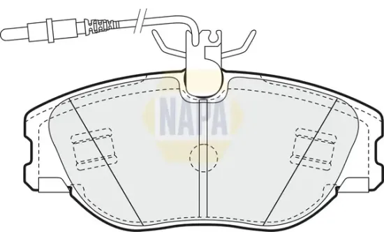 Bremsbelagsatz, Scheibenbremse Vorderachse NAPA NBP1085 Bild Bremsbelagsatz, Scheibenbremse Vorderachse NAPA NBP1085