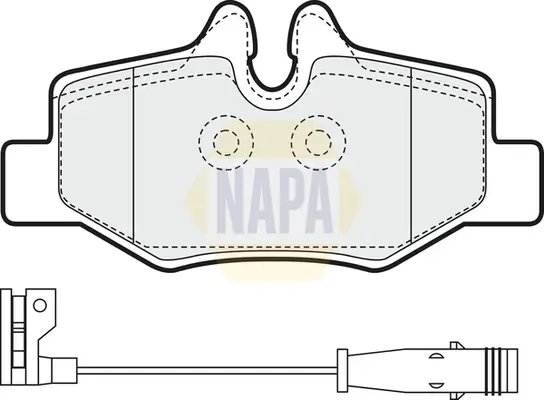 Bremsbelagsatz, Scheibenbremse Hinterachse NAPA NBP1097 Bild Bremsbelagsatz, Scheibenbremse Hinterachse NAPA NBP1097
