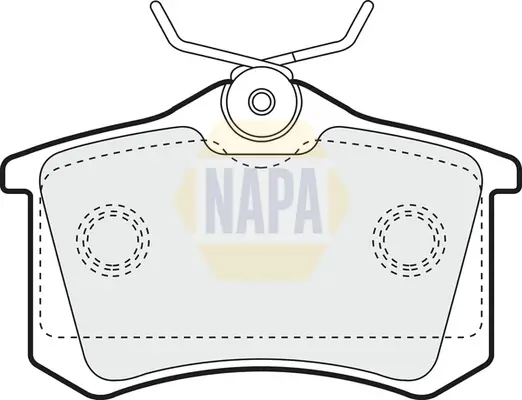 Bremsbelagsatz, Scheibenbremse Hinterachse NAPA NBP1100 Bild Bremsbelagsatz, Scheibenbremse Hinterachse NAPA NBP1100