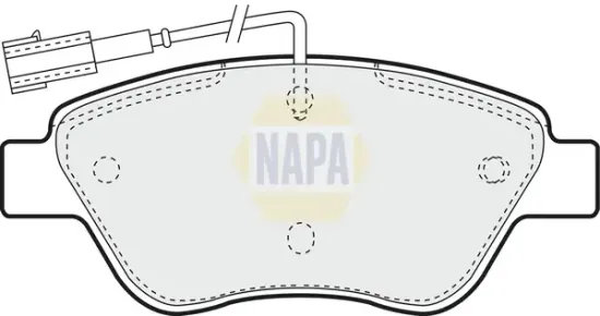 Bremsbelagsatz, Scheibenbremse Vorderachse NAPA NBP1107 Bild Bremsbelagsatz, Scheibenbremse Vorderachse NAPA NBP1107