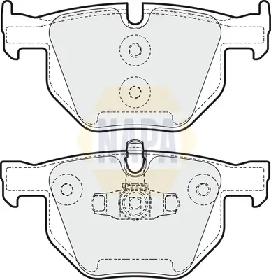 Bremsbelagsatz, Scheibenbremse Hinterachse NAPA NBP1108 Bild Bremsbelagsatz, Scheibenbremse Hinterachse NAPA NBP1108