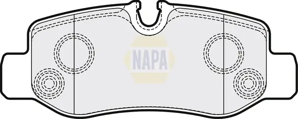 Bremsbelagsatz, Scheibenbremse Hinterachse NAPA NBP1110