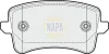 Bremsbelagsatz, Scheibenbremse Hinterachse NAPA NBP1115