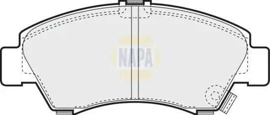 Bremsbelagsatz, Scheibenbremse Vorderachse NAPA NBP1121 Bild Bremsbelagsatz, Scheibenbremse Vorderachse NAPA NBP1121