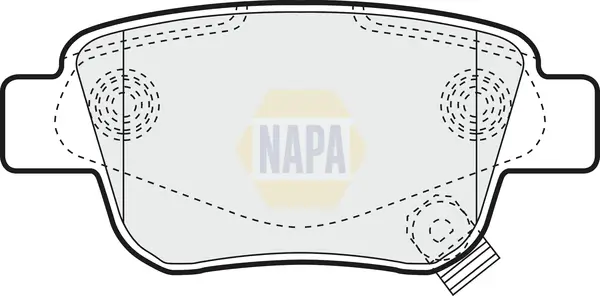 Bremsbelagsatz, Scheibenbremse Hinterachse NAPA NBP1126