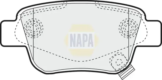 Bremsbelagsatz, Scheibenbremse Hinterachse NAPA NBP1126 Bild Bremsbelagsatz, Scheibenbremse Hinterachse NAPA NBP1126
