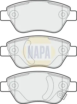 Bremsbelagsatz, Scheibenbremse Vorderachse NAPA NBP1132 Bild Bremsbelagsatz, Scheibenbremse Vorderachse NAPA NBP1132