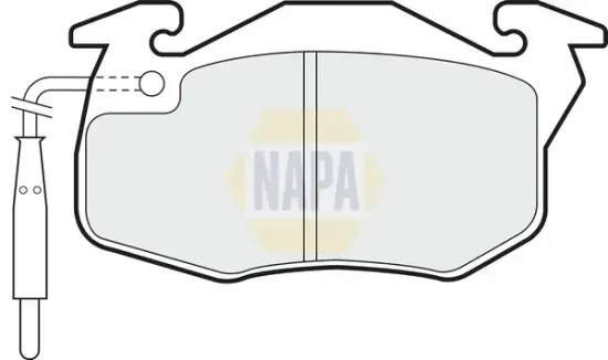Bremsbelagsatz, Scheibenbremse Vorderachse NAPA NBP1149 Bild Bremsbelagsatz, Scheibenbremse Vorderachse NAPA NBP1149