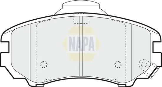 Bremsbelagsatz, Scheibenbremse Vorderachse NAPA NBP1173 Bild Bremsbelagsatz, Scheibenbremse Vorderachse NAPA NBP1173