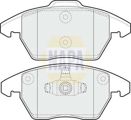 Bremsbelagsatz, Scheibenbremse Vorderachse NAPA NBP1176