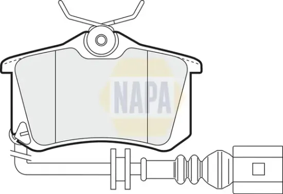 Bremsbelagsatz, Scheibenbremse Hinterachse NAPA NBP1202 Bild Bremsbelagsatz, Scheibenbremse Hinterachse NAPA NBP1202