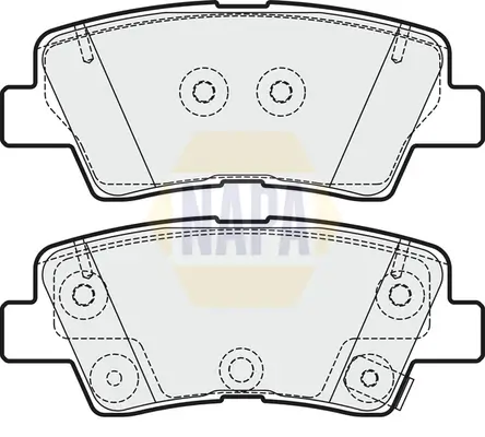 Bremsbelagsatz, Scheibenbremse Hinterachse NAPA NBP1208 Bild Bremsbelagsatz, Scheibenbremse Hinterachse NAPA NBP1208