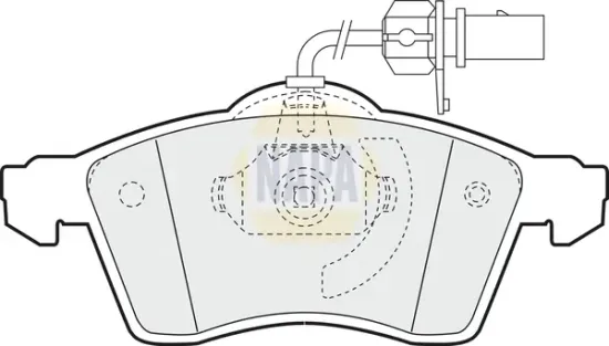 Bremsbelagsatz, Scheibenbremse Vorderachse NAPA NBP1219 Bild Bremsbelagsatz, Scheibenbremse Vorderachse NAPA NBP1219
