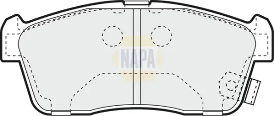 Bremsbelagsatz, Scheibenbremse Vorderachse NAPA NBP1225 Bild Bremsbelagsatz, Scheibenbremse Vorderachse NAPA NBP1225