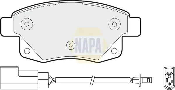 Bremsbelagsatz, Scheibenbremse Hinterachse NAPA NBP1230
