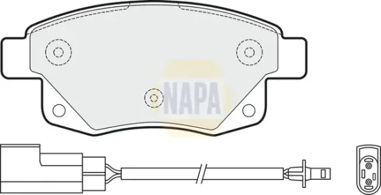 Bremsbelagsatz, Scheibenbremse Hinterachse NAPA NBP1230 Bild Bremsbelagsatz, Scheibenbremse Hinterachse NAPA NBP1230