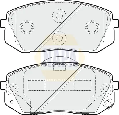 Bremsbelagsatz, Scheibenbremse Vorderachse NAPA NBP1232 Bild Bremsbelagsatz, Scheibenbremse Vorderachse NAPA NBP1232