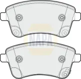 Bremsbelagsatz, Scheibenbremse Vorderachse NAPA NBP1234