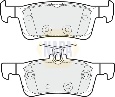 Bremsbelagsatz, Scheibenbremse Hinterachse NAPA NBP1241 Bild Bremsbelagsatz, Scheibenbremse Hinterachse NAPA NBP1241