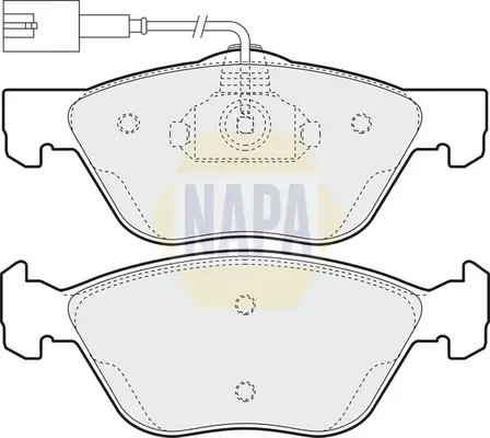 Bremsbelagsatz, Scheibenbremse Vorderachse NAPA NBP1247