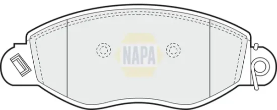 Bremsbelagsatz, Scheibenbremse Vorderachse NAPA NBP1256 Bild Bremsbelagsatz, Scheibenbremse Vorderachse NAPA NBP1256