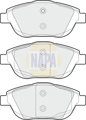 Bremsbelagsatz, Scheibenbremse Vorderachse NAPA NBP1264 Bild Bremsbelagsatz, Scheibenbremse Vorderachse NAPA NBP1264