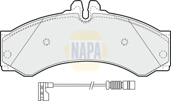 Bremsbelagsatz, Scheibenbremse Vorderachse NAPA NBP1267