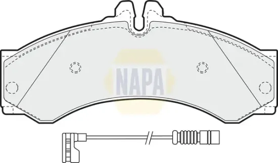 Bremsbelagsatz, Scheibenbremse Vorderachse NAPA NBP1267 Bild Bremsbelagsatz, Scheibenbremse Vorderachse NAPA NBP1267