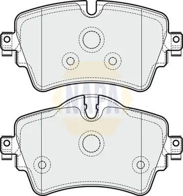 Bremsbelagsatz, Scheibenbremse Vorderachse NAPA NBP1283 Bild Bremsbelagsatz, Scheibenbremse Vorderachse NAPA NBP1283
