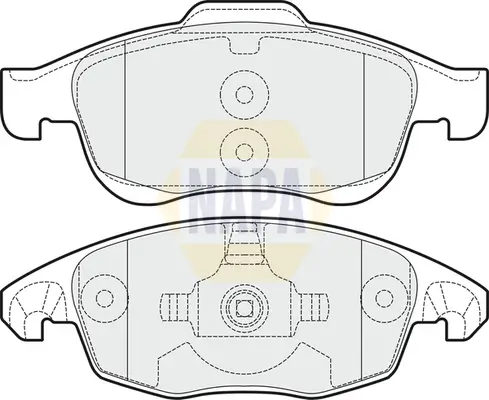 Bremsbelagsatz, Scheibenbremse Vorderachse NAPA NBP1286 Bild Bremsbelagsatz, Scheibenbremse Vorderachse NAPA NBP1286