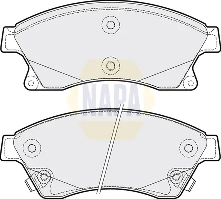 Bremsbelagsatz, Scheibenbremse Vorderachse NAPA NBP1297 Bild Bremsbelagsatz, Scheibenbremse Vorderachse NAPA NBP1297