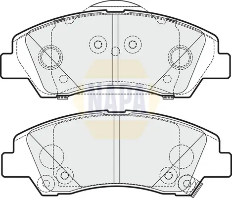 Bremsbelagsatz, Scheibenbremse Vorderachse NAPA NBP1301 Bild Bremsbelagsatz, Scheibenbremse Vorderachse NAPA NBP1301