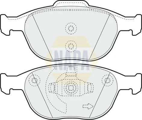 Bremsbelagsatz, Scheibenbremse Vorderachse NAPA NBP1318