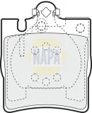 Bremsbelagsatz, Scheibenbremse Hinterachse NAPA NBP1333