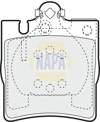 Bremsbelagsatz, Scheibenbremse Hinterachse NAPA NBP1333 Bild Bremsbelagsatz, Scheibenbremse Hinterachse NAPA NBP1333