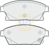 Bremsbelagsatz, Scheibenbremse Vorderachse NAPA NBP1362