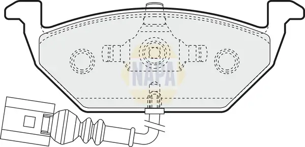 Bremsbelagsatz, Scheibenbremse Vorderachse NAPA NBP1365