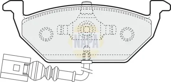 Bremsbelagsatz, Scheibenbremse Vorderachse NAPA NBP1365 Bild Bremsbelagsatz, Scheibenbremse Vorderachse NAPA NBP1365