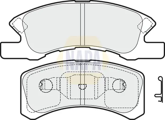 Bremsbelagsatz, Scheibenbremse Vorderachse NAPA NBP1381 Bild Bremsbelagsatz, Scheibenbremse Vorderachse NAPA NBP1381