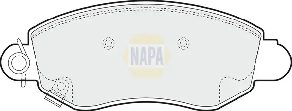 Bremsbelagsatz, Scheibenbremse Vorderachse NAPA NBP1388