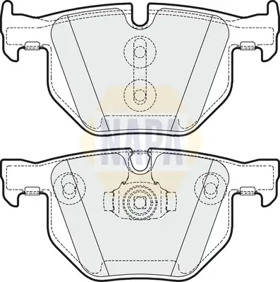 Bremsbelagsatz, Scheibenbremse Hinterachse NAPA NBP1391 Bild Bremsbelagsatz, Scheibenbremse Hinterachse NAPA NBP1391