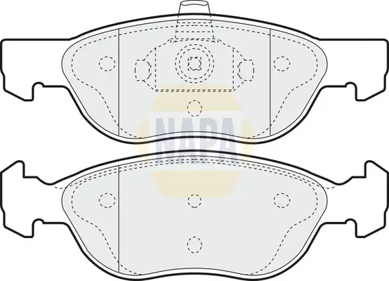 Bremsbelagsatz, Scheibenbremse Vorderachse NAPA NBP1392