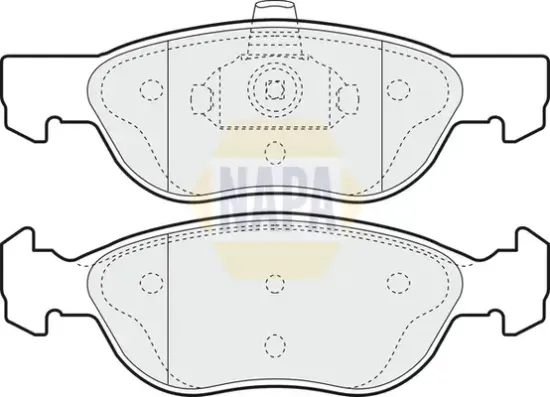 Bremsbelagsatz, Scheibenbremse Vorderachse NAPA NBP1392 Bild Bremsbelagsatz, Scheibenbremse Vorderachse NAPA NBP1392