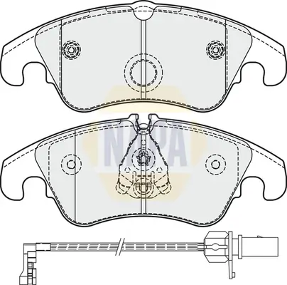 Bremsbelagsatz, Scheibenbremse Vorderachse NAPA NBP1399 Bild Bremsbelagsatz, Scheibenbremse Vorderachse NAPA NBP1399
