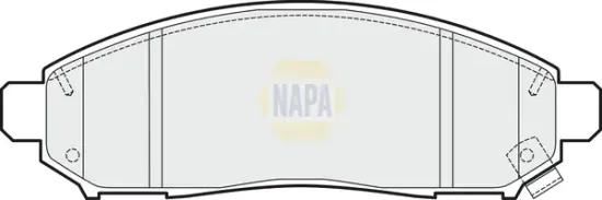 Bremsbelagsatz, Scheibenbremse Vorderachse NAPA NBP1400 Bild Bremsbelagsatz, Scheibenbremse Vorderachse NAPA NBP1400