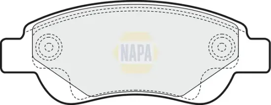 Bremsbelagsatz, Scheibenbremse Vorderachse NAPA NBP1412 Bild Bremsbelagsatz, Scheibenbremse Vorderachse NAPA NBP1412