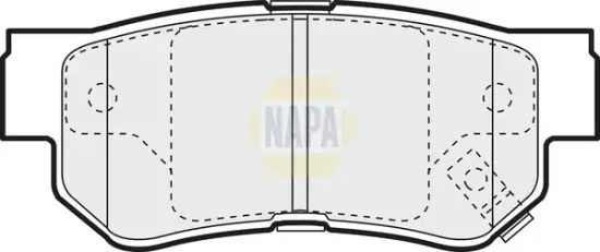Bremsbelagsatz, Scheibenbremse Hinterachse NAPA NBP1414 Bild Bremsbelagsatz, Scheibenbremse Hinterachse NAPA NBP1414