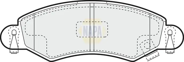 Bremsbelagsatz, Scheibenbremse Vorderachse NAPA NBP1429